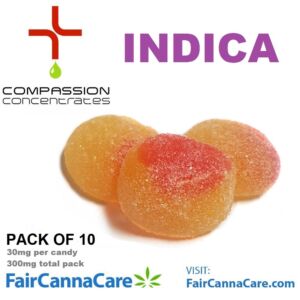 Buzzy Peaches (Indica) | Pack of 10 | 30mg each
