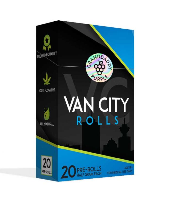 Van City Rolls | Granddaddy Purple | Indica Dominant Hybrid