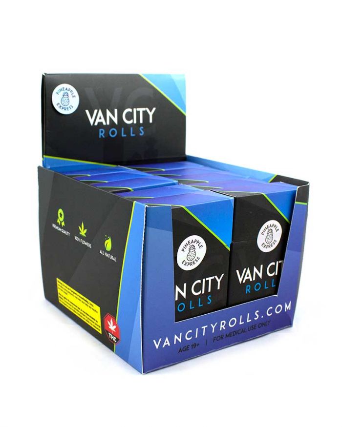 Wholesale Carton (Contains 10 packs) | Van City Rolls | Pineapple Express | Sativa Dominant Hybrid