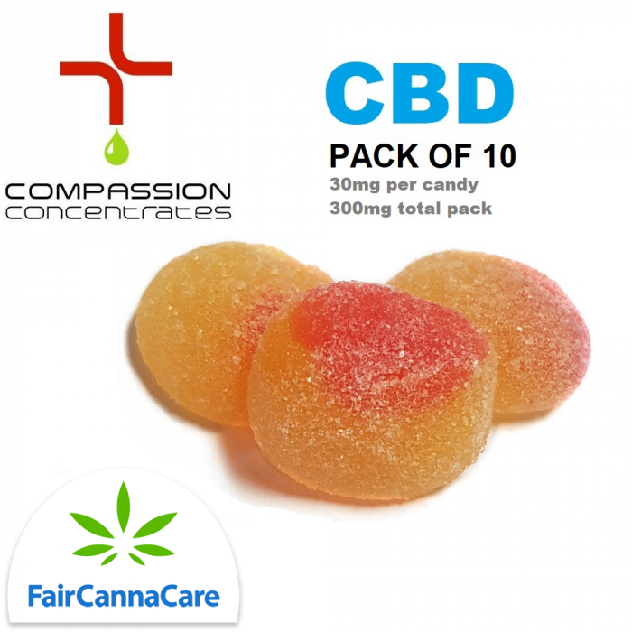 Buzzy Peaches (CBD) | Pack of 10 | 30mg each