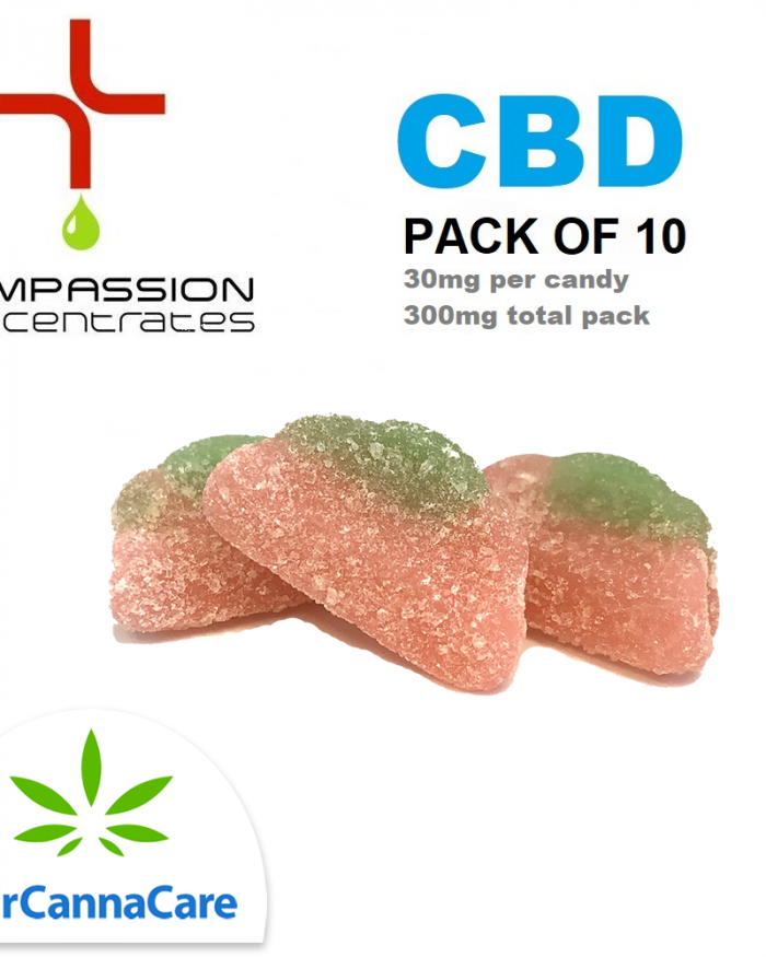 Buzzy Watermelons (CBD) | Pack of 10 | 30mg each