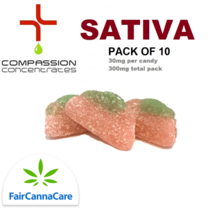 Buzzy Watermelons (Sativa) | Pack of 10 | 30mg each